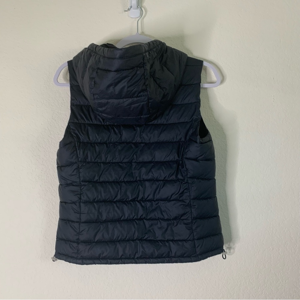 Hollister Womens navy full zip hooded puffer vest M - Picture 5 of 7